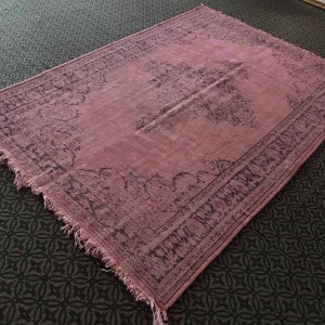 pink overdyed rug