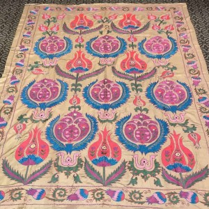 Tulip Design Silk Suzani