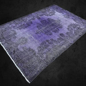 purple overdyed rug