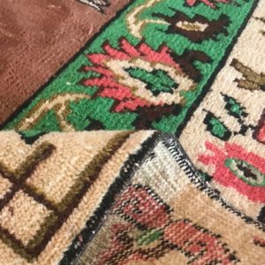 brown oushak rug
