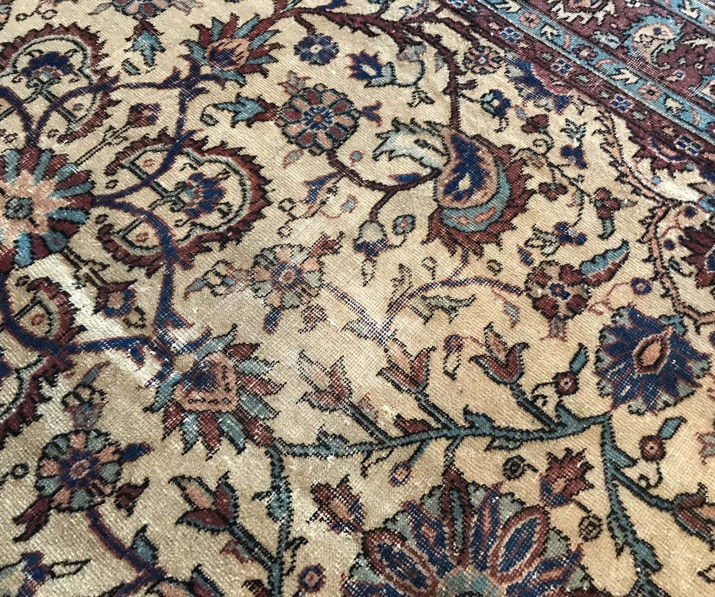 faded oushak rug