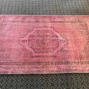 pink oushak rug