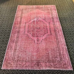 pink oushak rug