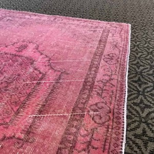 pink oushak rug