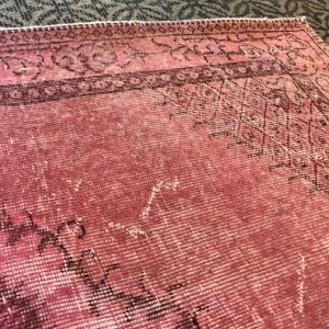 pink oushak rug