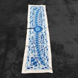 Crochet Blue Table Runner