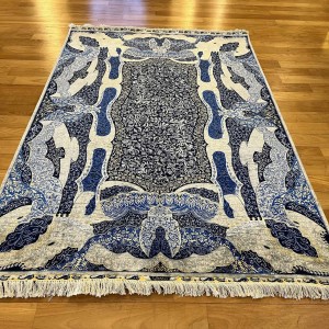 Silk Blue Turkish Rug