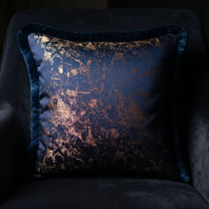 Navy Abstract Cushion