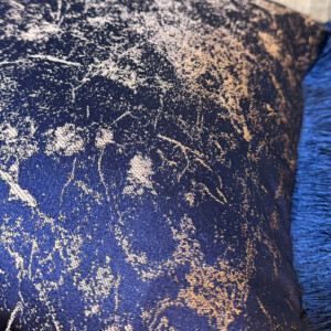 handmade fringe pillow navy
