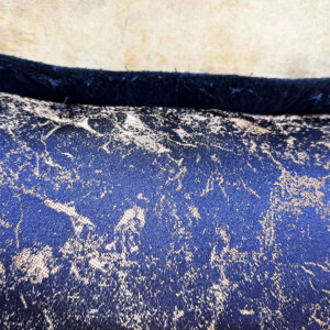 fringe cushion cover navy gold