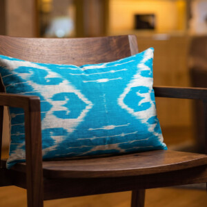 handwoven silk cushion