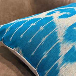 handwoven ikat lumbar cushion