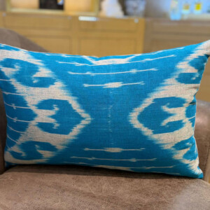 silk ikat lumbar cushion